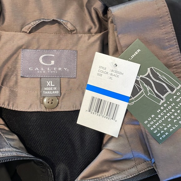 GALLERY Hooded Raincoat with Liner Black - Picture 11 of 12